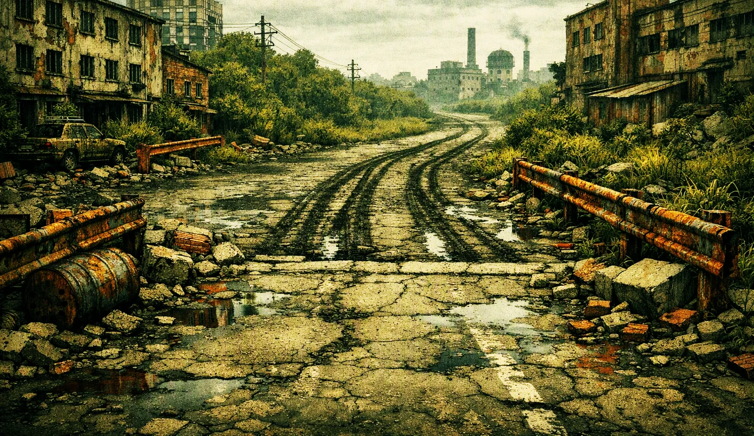 Западный съезд с моста